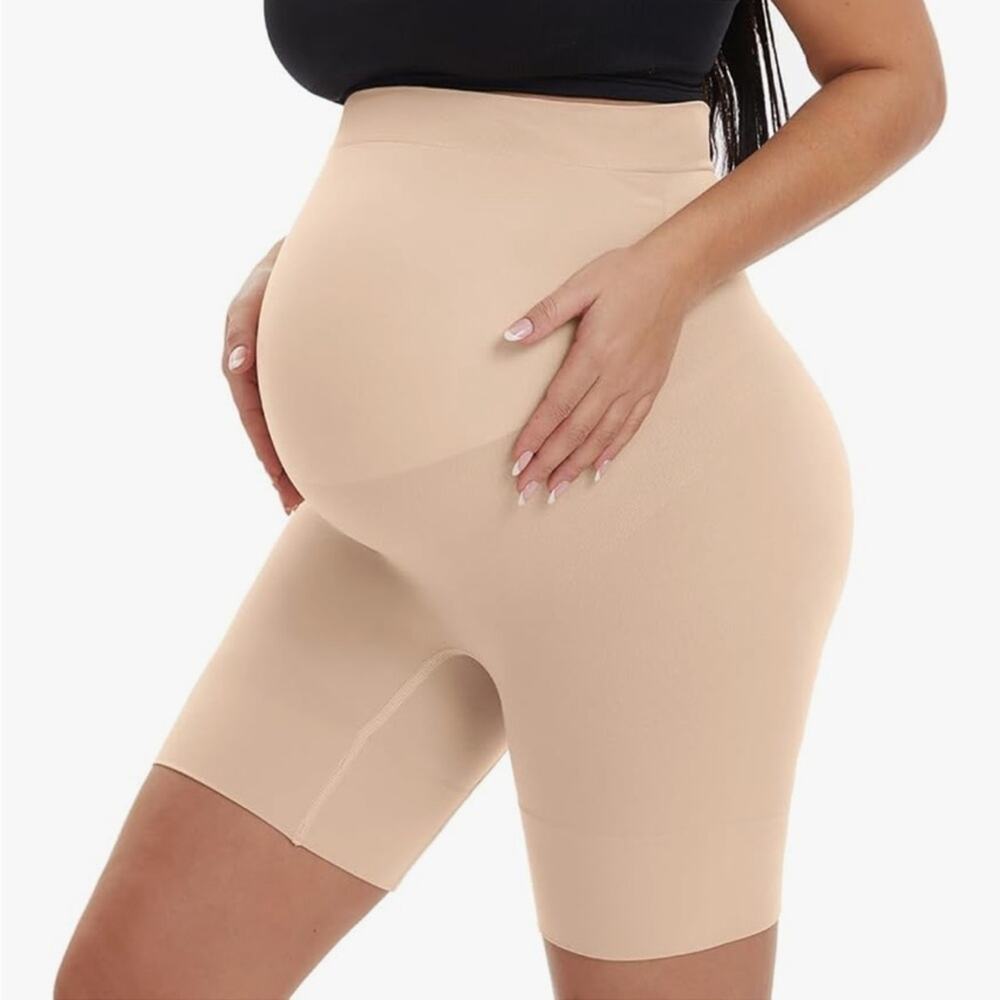 Seamless Maternity Shapewear, Prevent Thigh Chaffing, Belly Support, Large